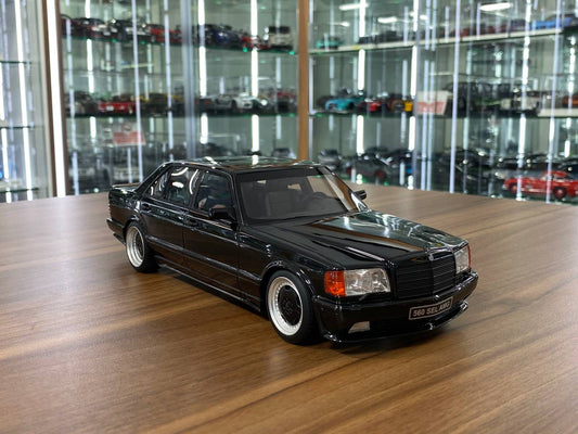 1/18 Resin Mercedes-Benz 560 SEL AMG W126 6.0 1989 -Obsidian Black by OttOMobile - Limited 2000 pcs