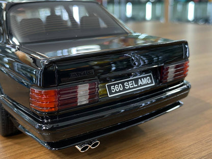 1/18 Resin Mercedes-Benz 560 SEL AMG W126 6.0 1989 -Obsidian Black by OttOMobile - Limited 2000 pcs