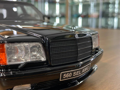 1/18 Resin Mercedes-Benz 560 SEL AMG W126 6.0 1989 -Obsidian Black by OttOMobile - Limited 2000 pcs