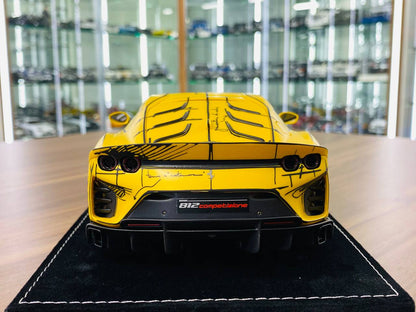 H&H Ferrari 812 Competizione Blank Sheet - 1/18 Resin Model, Matt Yellow, Limited to 30 Pieces
