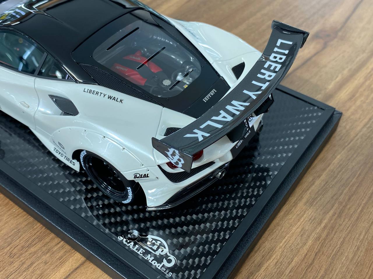 1/18 Resin Model – Ferrari F8 GT LB-Works Pearl White Decal by VIP Model