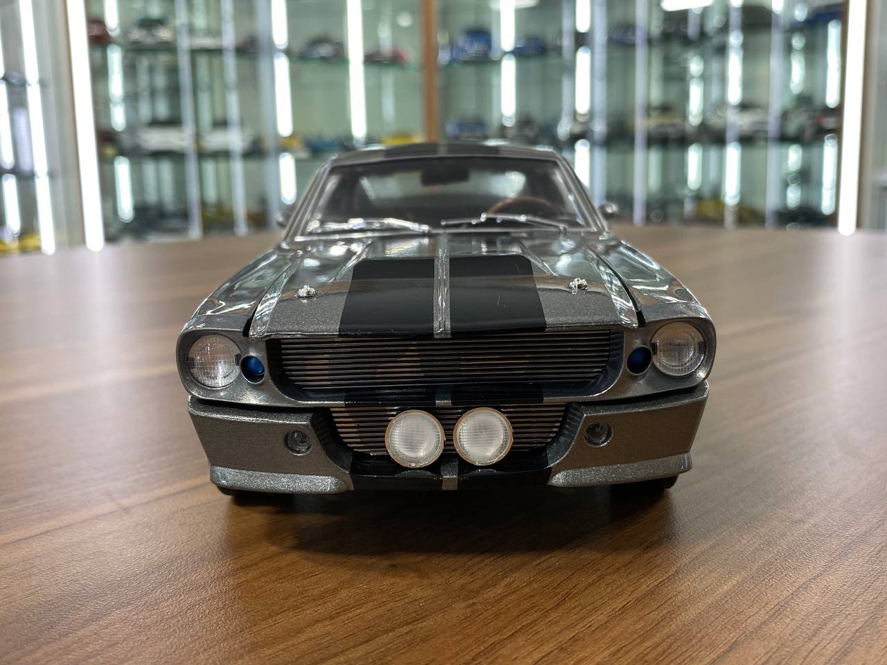 1/18 Diecast Ford Mustang Eleanor 1967 Silver Model Car by Green Light