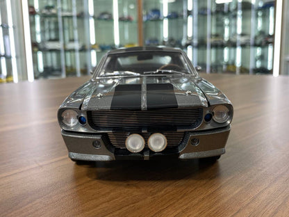 1/18 Diecast Ford Mustang Eleanor 1967 Silver Model Car by Green Light