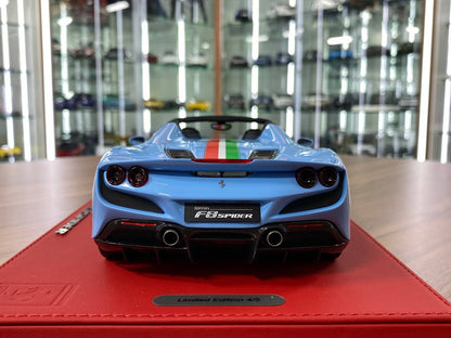 1:18 Resin Model – BBR Deluxe Ferrari F8 Spider – Azzurro La Plata Italian Stripe – Limited to 5 pcs