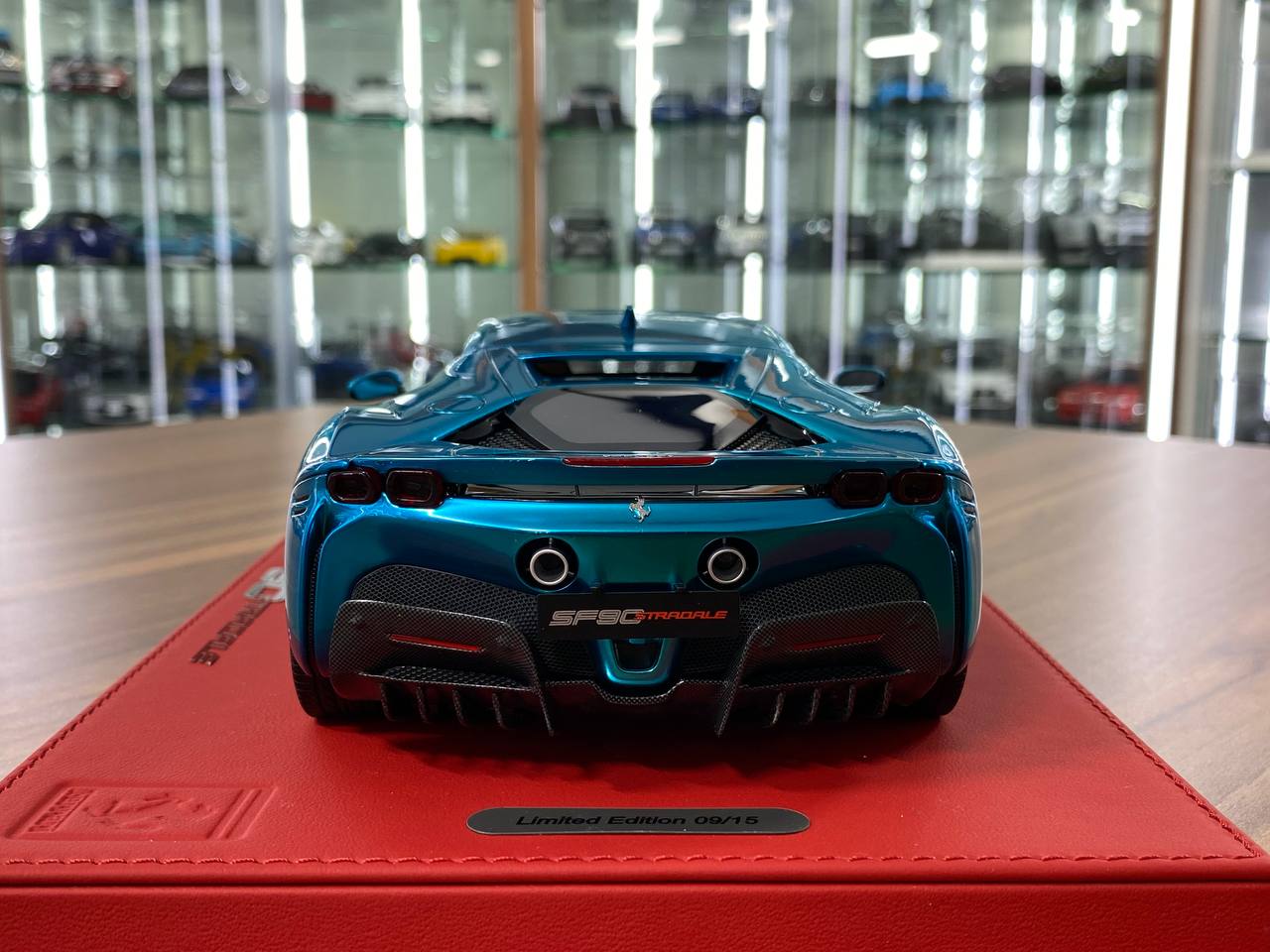 1:18 Resin BBR Deluxe Ferrari SF90 Stradale – Chrome Blue (Limited 15 pcs)