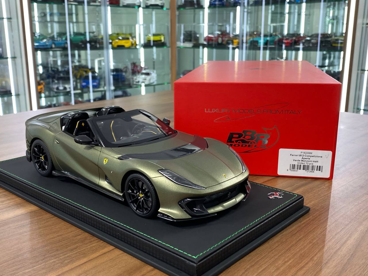 1/18 Resin  – BBR Models Ferrari 812 CompetizioneA ( Aperta ) Verde Manzoni matt Limited-70 pcs