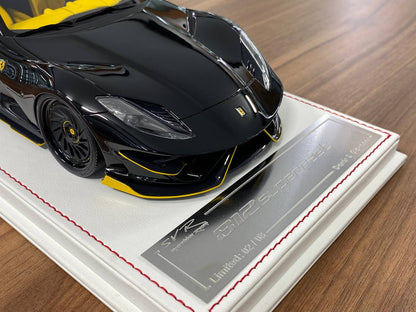 1/18 Resin  – Davis & Giovanni  Ferrari 812 Superfast SVR Black / Yellow accents Limited Edition 8 pcs