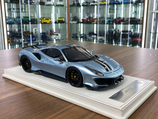 1/18 Resin CE Custom Edition  Ferrari 488 Pista Ice Blue Ltd.Edn.30 pcs