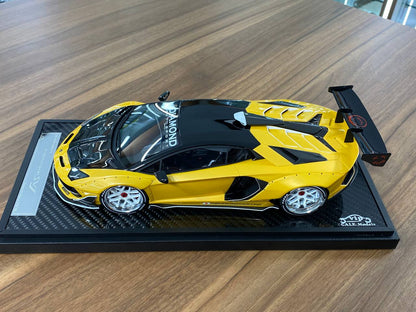 1/18 Resin VIP Models Lamborghini Aventador SVJ Pearl Yellow with Decals Ltd.Edn. 30 pcs