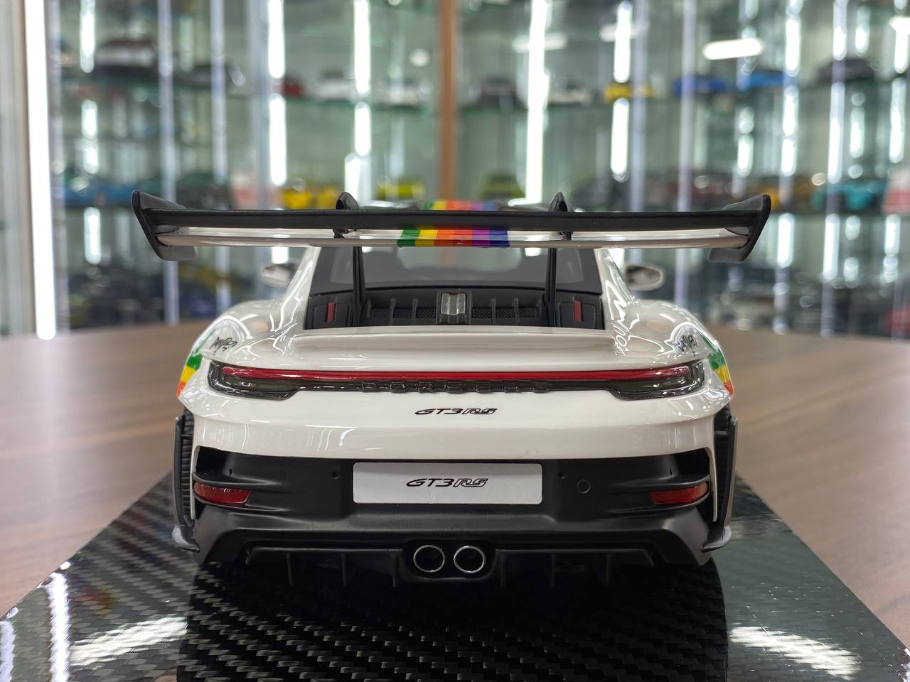 1/18 Resin Model – VIP Models Porsche 911 GT3 RS (992)  White with Apple Decal  Limited Edition: 30 pcs
