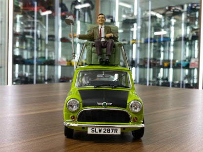 1/18 Diecast TINY Mini Cooper – Mr. Bean Edition (Green with Black Hood) | Doors Opening