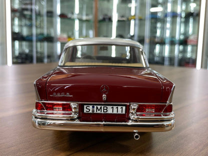 1/18 Diecast Mercedes-Benz 220 S (W111) 1959 - 1965 Red Scale Model Car by Norev
