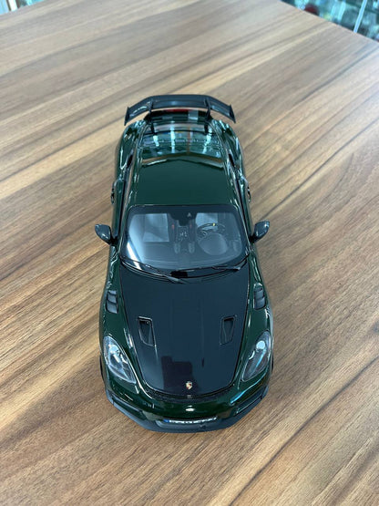 1:18 Diecast Porsche 718 Cayman GT4 RS Weissach | Brewster Green | Norev