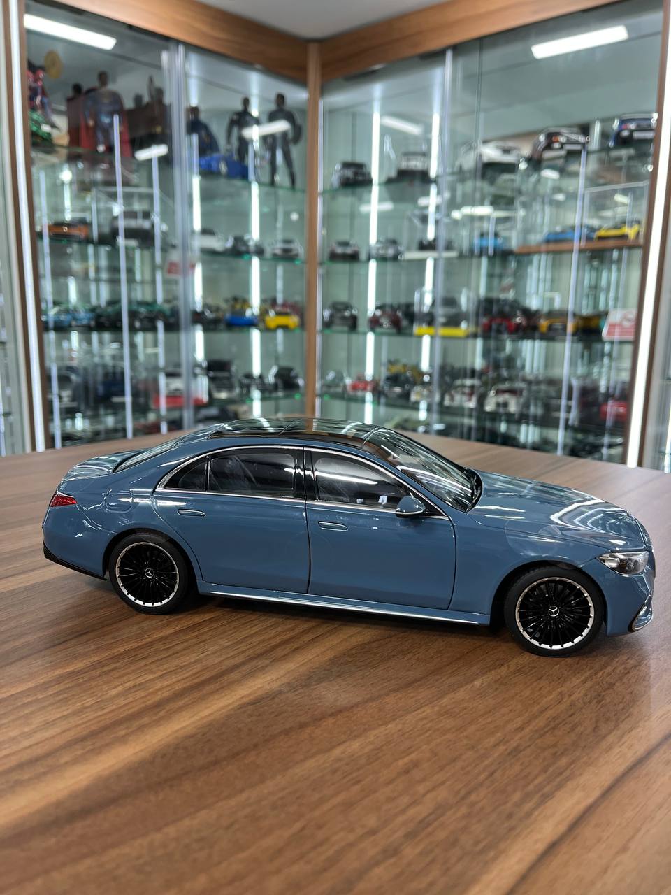 1/18 Mercedes-Benz S-Class | Blue Grey | Norev Diecast | Full Opening