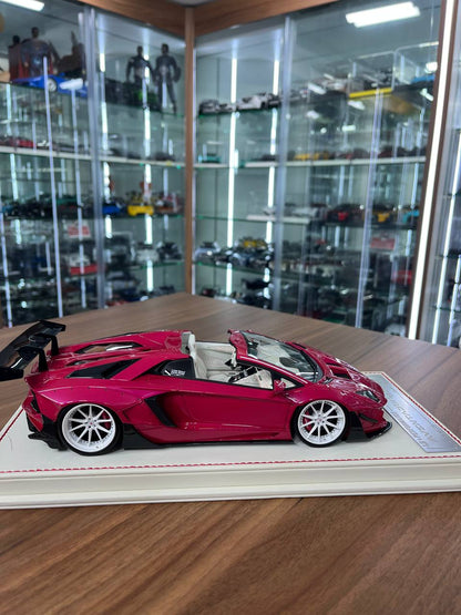 ★ 1/18 Davis & Giovanni Lamborghini Aventador 2.0 Roadster LB Performance – Pink | Limited to 20 pcs