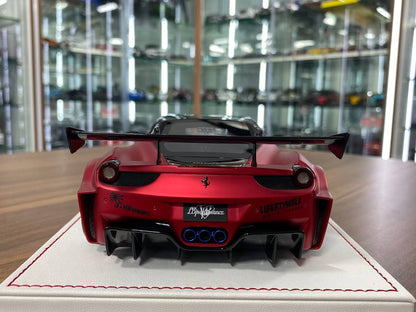 1/18 Resin Ferrari 458 GT LB Works – Matt Chrome Red| Davis & Giovanni
