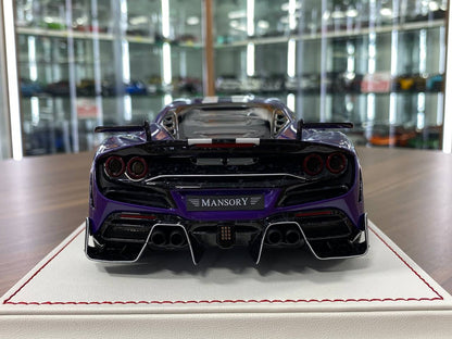 1/18 Resin Ferrari F8XX MANSORY Purple metallic, white stripes – Davis & Giovanni | Limited 6 pcs