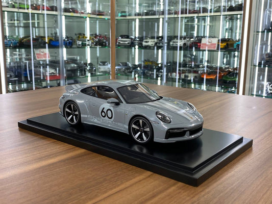 1/18 Resin Model - Porsche 911 Sport Classic Grey Metallic by Spark Models