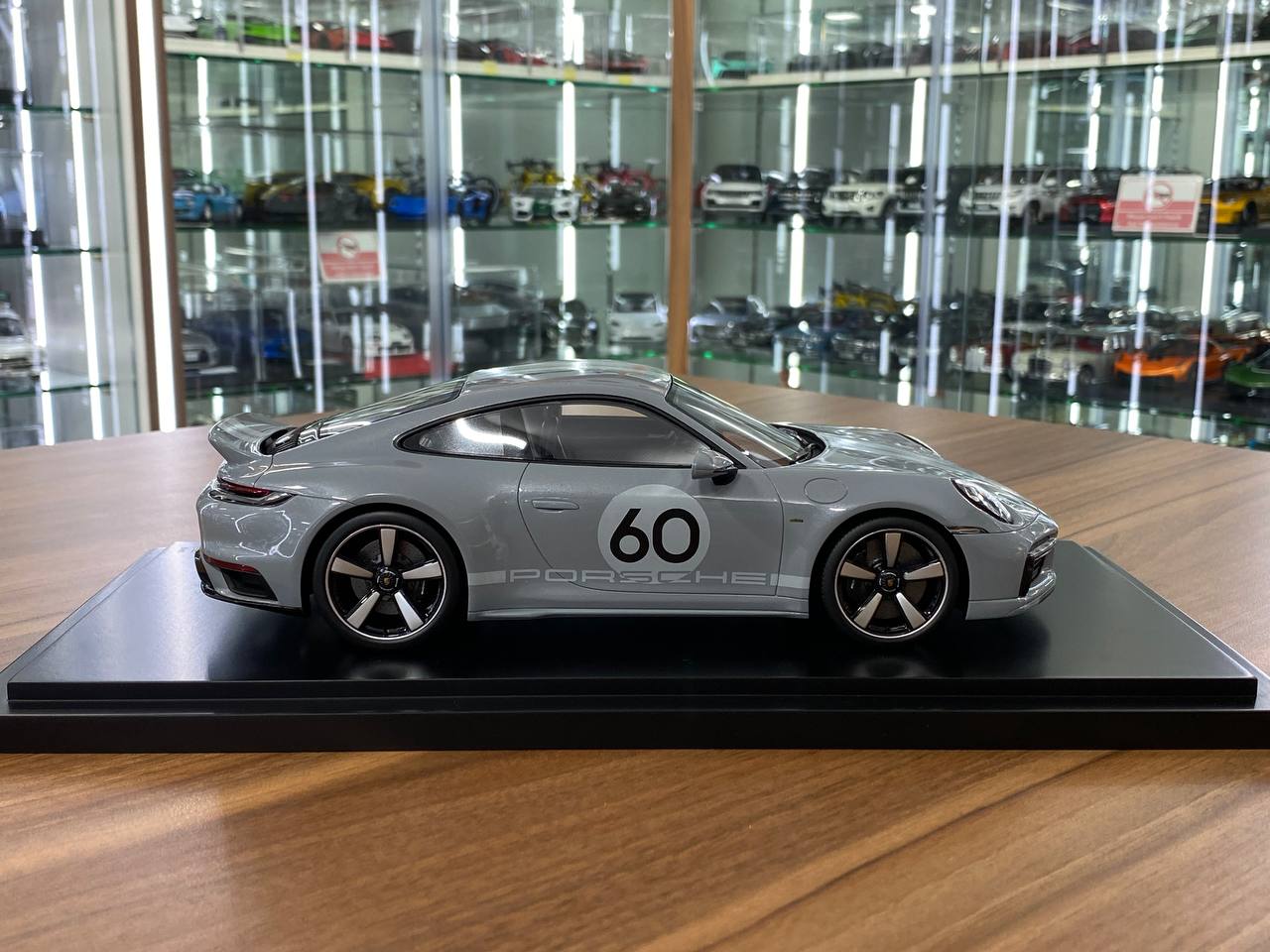 1/18 Resin Model - Porsche 911 Sport Classic Grey Metallic by Spark Models
