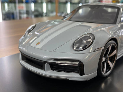 1/18 Resin Model - Porsche 911 Sport Classic Grey Metallic by Spark Models