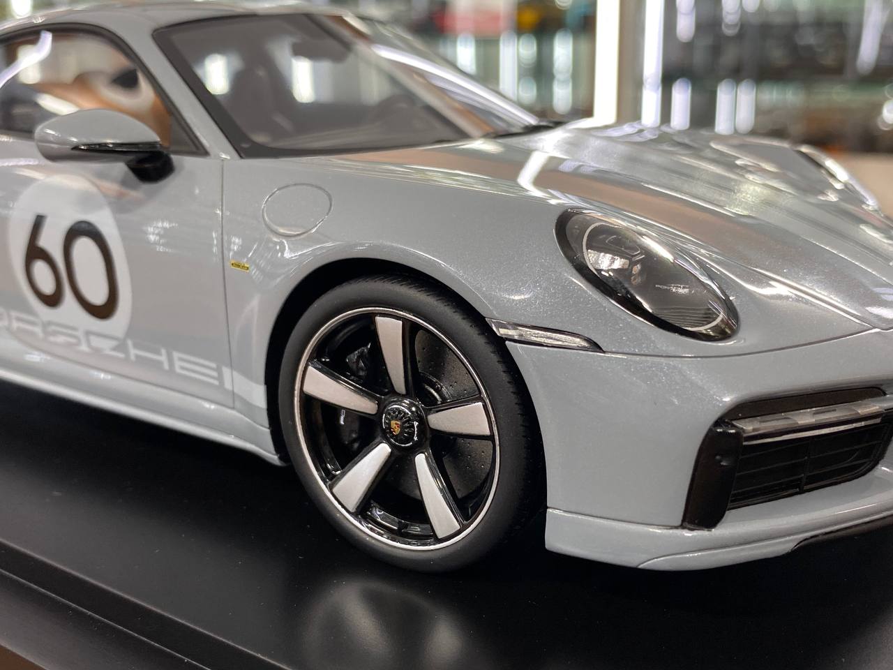 1/18 Resin Model - Porsche 911 Sport Classic Grey Metallic by Spark Models