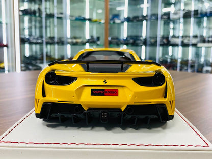 Davis & Giovanni Ferrari 488 GTB – 1/18 Resin Model, Yellow, Limited to 10 Units