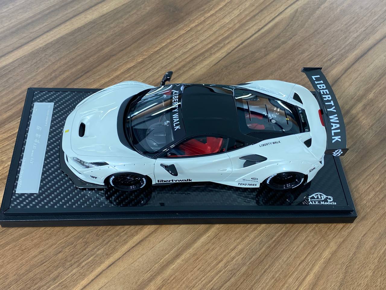 1/18 Resin Model – Ferrari F8 GT LB-Works Pearl White Decal by VIP Model