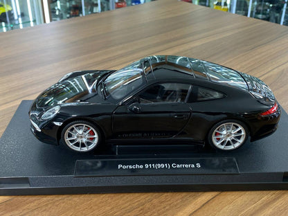 1/18 Welly Metal Diecast - Porsche 911(991) Carrera S in Black