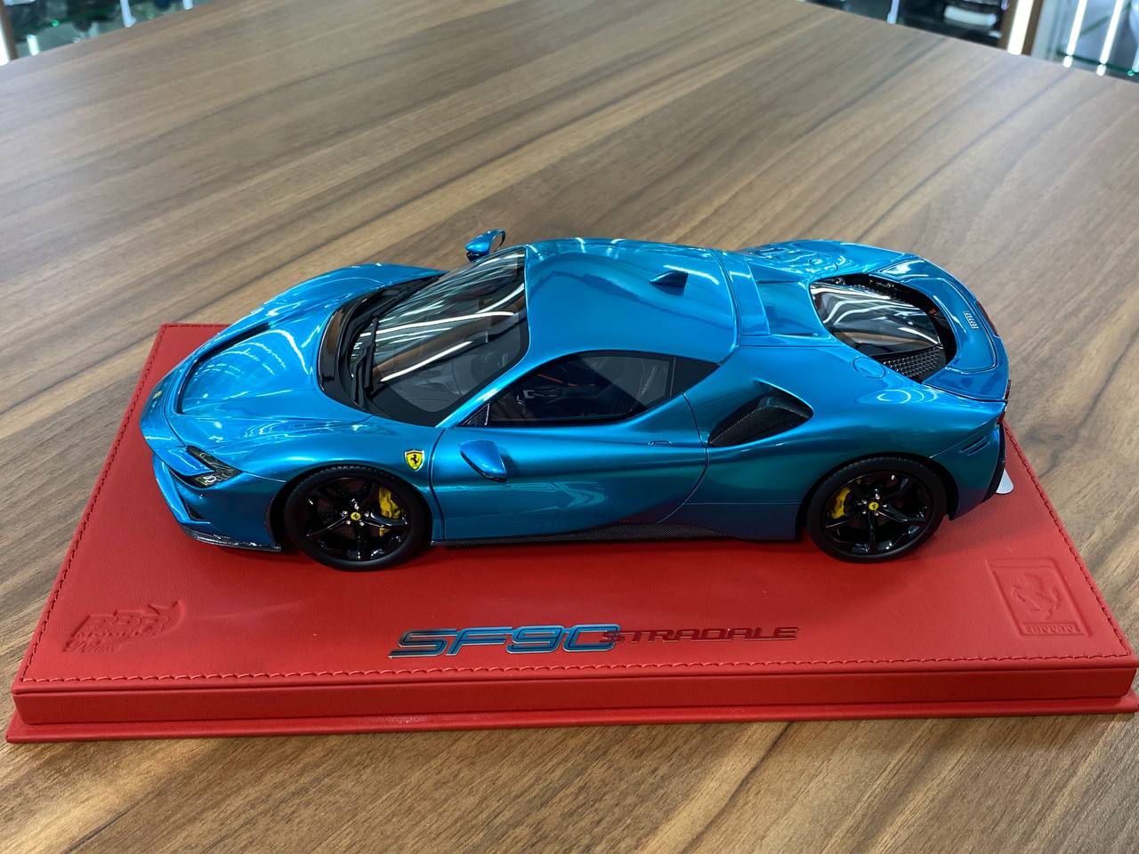 1:18 Resin BBR Deluxe Ferrari SF90 Stradale – Chrome Blue (Limited 15 pcs)