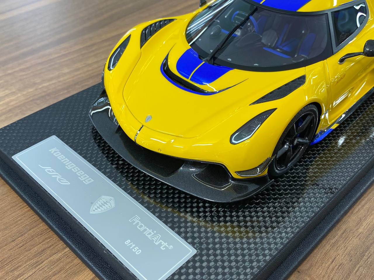 1:18 Resin Model – FrontiArt Koenigsegg Jesko Swedish Flag Yellow (Limited 150 pcs)