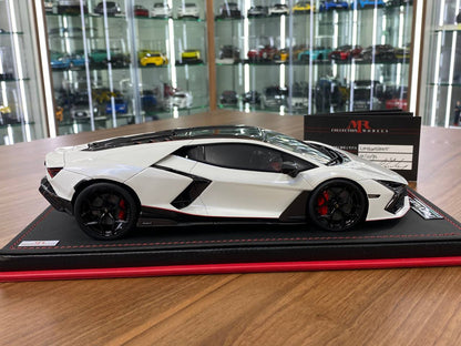 1/18 Resin Model  – MR Collection Lamborghini REVUELTO Bianco Siderale with Red Accents