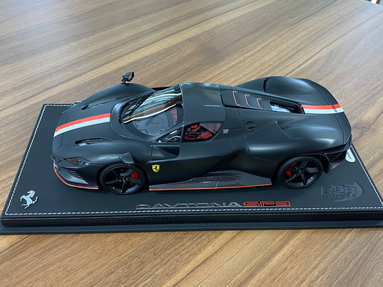 1/18 Resin Model – BBR Models Ferrari Daytona SP3 Hard Top (Charles Leclerc Edition)  Matt Black  Ltd.Edn.146 pcs