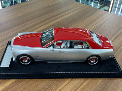 1/18 Resin – H&H Rolls Royce Phantom Extended Wheelbase II Silver / Red Dragon Ltd.Edn.20 pcs