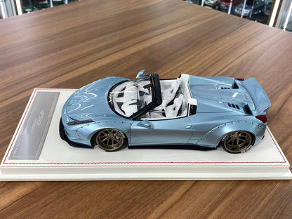 1/18 Resin – Ferrari 458 Spider GT LB Works | Davis & Giovanni | Ice Blue Metallic | 1 of 10