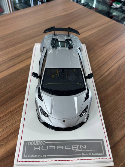 1/18 Resin Davis & Giovanni Lamborghini Huracan Performante Silver | Limited 10 Pieces