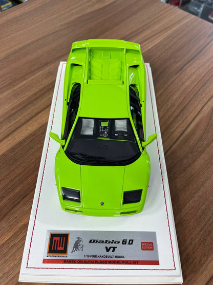 1/18 Resin Lamborghini Diablo 6.0 VT Yellow Model | Brand Model Workshop | Limited Edition