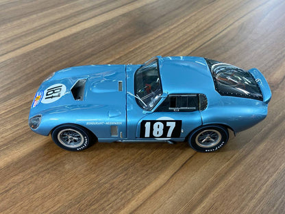 1/18 Diecast Shelby Cobra Daytona Coupe Blue Exoto Miniature Car [#187]