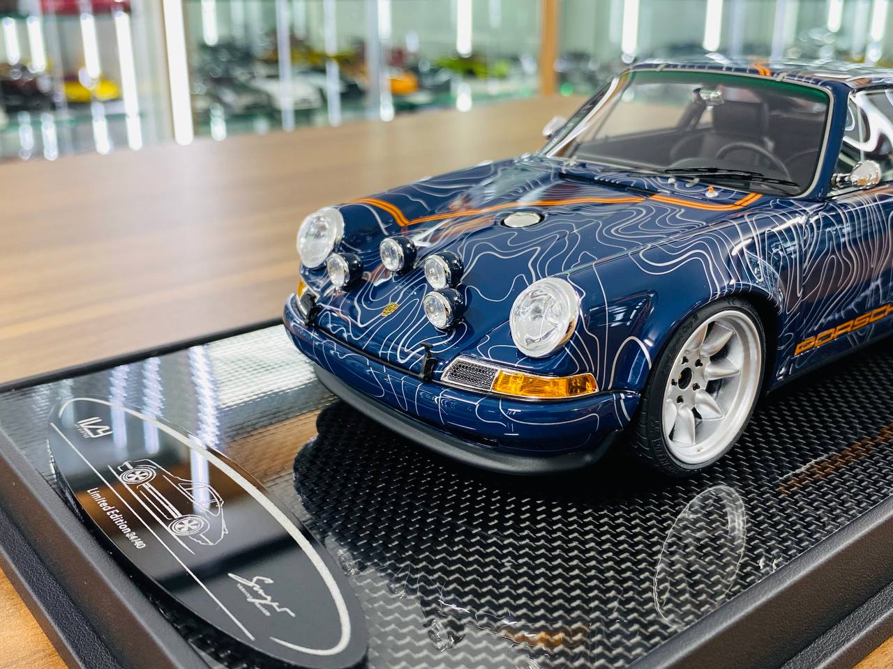 Ivy Model Porsche 911 Singer – 1/18 Resin, Mulholland Livery/Dark Blue, Limited 40 pcs