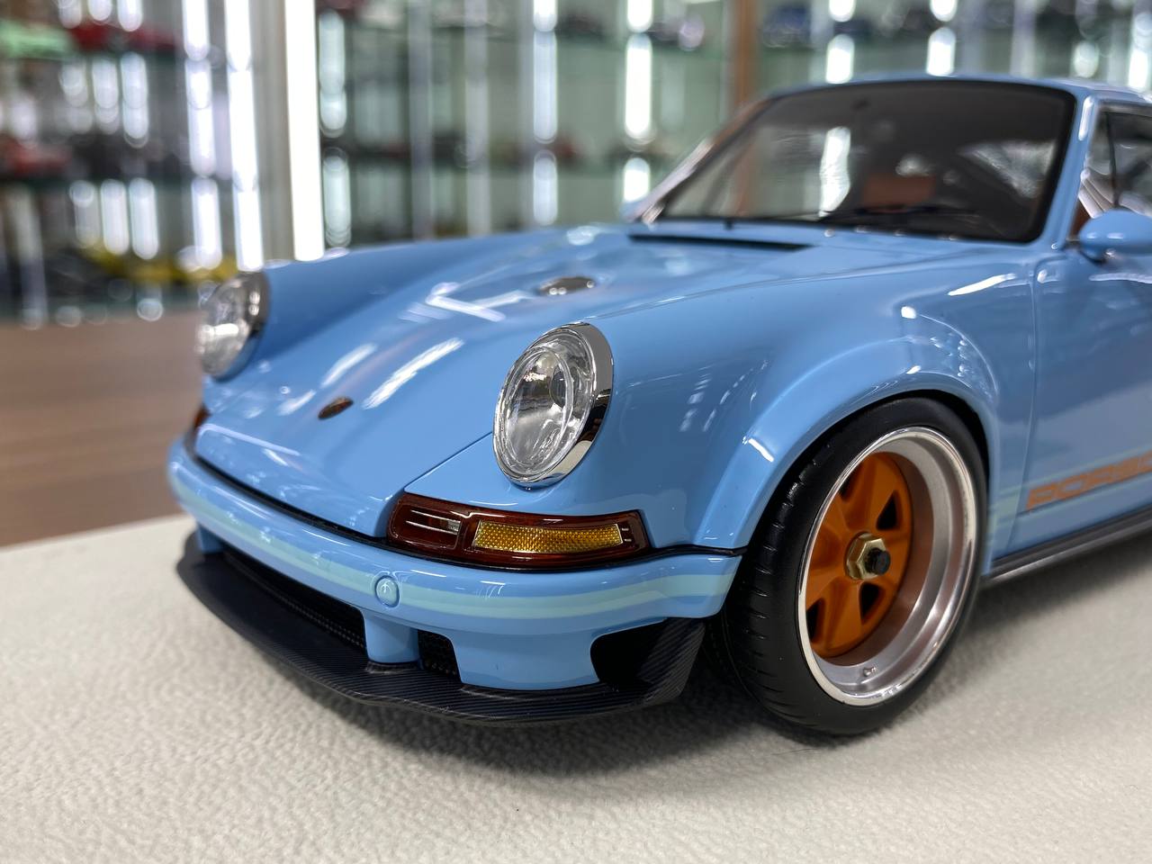 1/18 Resin Model - Porsche Singer DLS 2023 by Make Up (Gulf Blue) | Limited Editon of 120 pcs