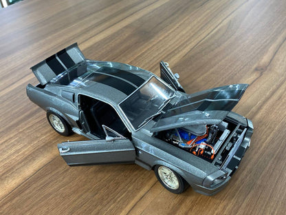 1/18 Diecast Ford Mustang Eleanor 1967 Silver Model Car by Green Light