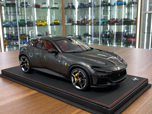 1/18 Resin Model – BBR Models Ferrari Purosangue Grigio Silverstone Limited-100 pcs