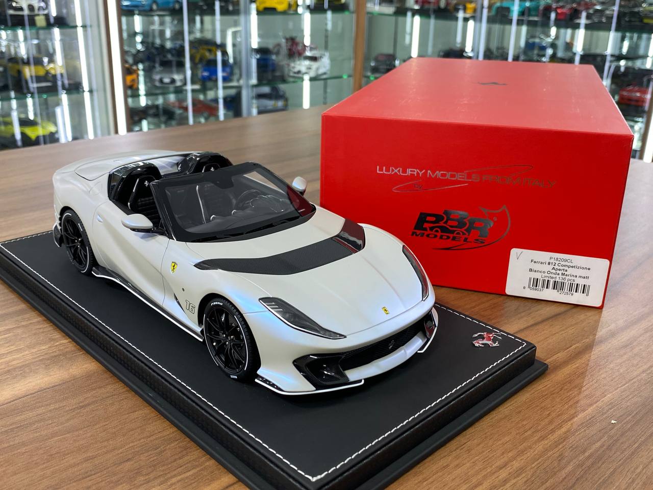1/18 Resin  – BBR Models Ferrari 812 CompetizioneA ( Aperta )Bianco Onda Marina Matt Limited-136 pcs