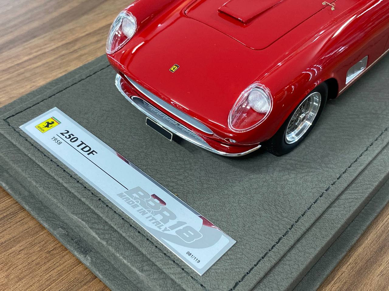 1/18 Resin Model – BBR Deluxe Ferrari 250 TDF Faro Carenato 1958 Red  Limited Edition: 119 pcs