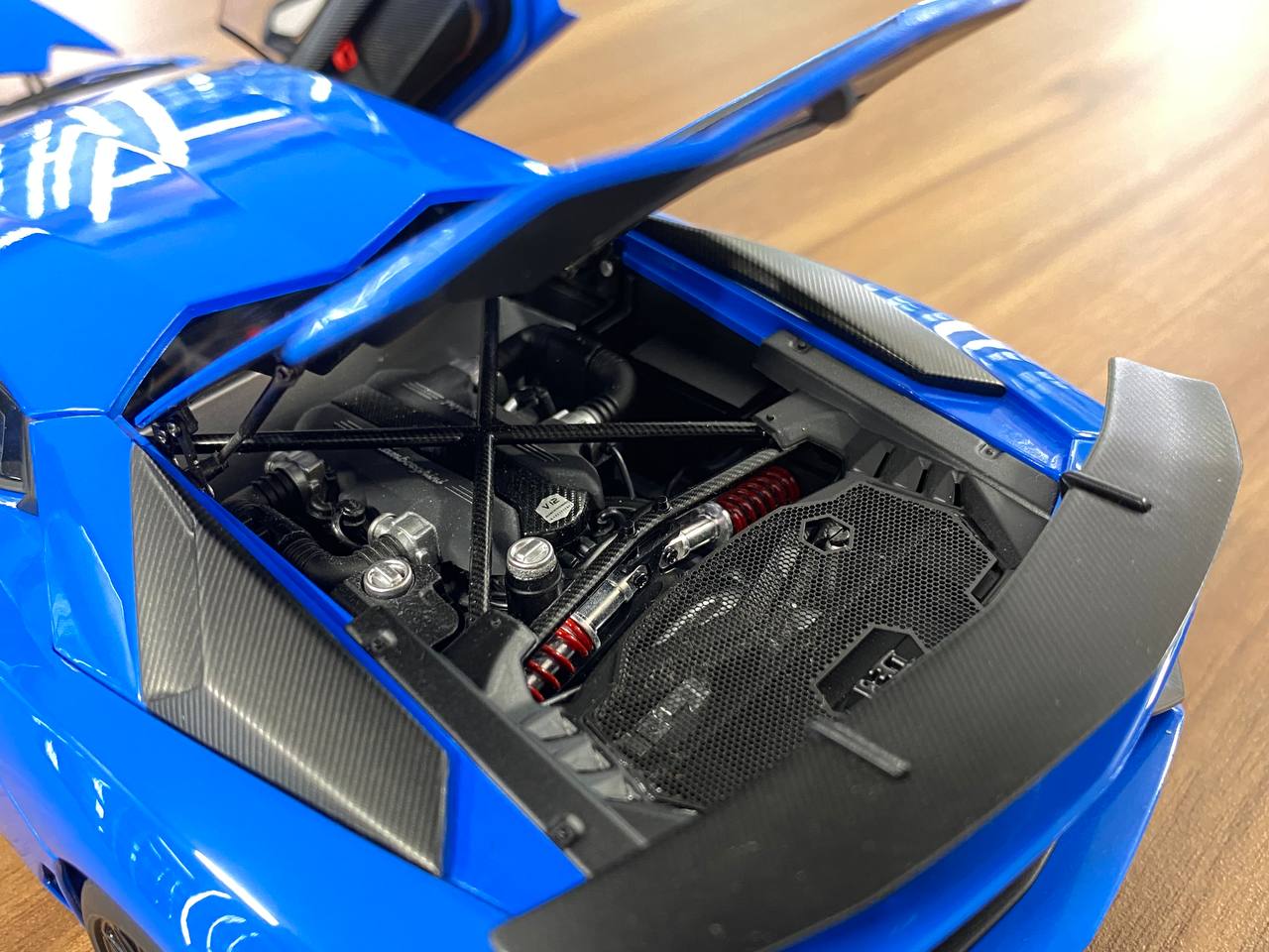 1/18 Diecast Lamborghini Aventador SV LP 750-4 – Blue Lemans | AUTOart | Full Opening
