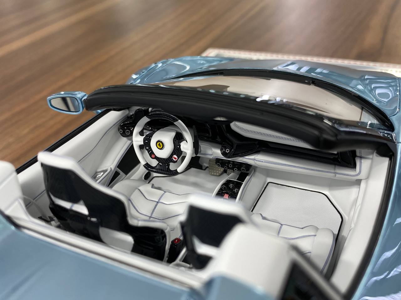 1/18 Resin – Ferrari 458 Spider GT LB Works | Davis & Giovanni | Ice Blue Metallic | 1 of 9