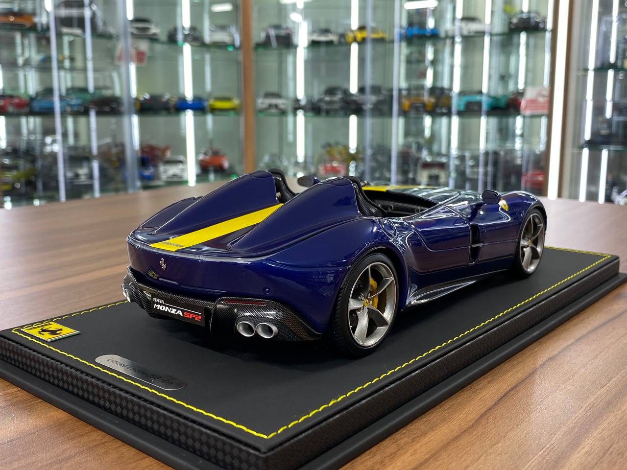 1/18 Resin – BBR Models Ferrari Monza SP2 Blue Tour de France / Yellow Stripe Ltd.Edn. 109 pcs