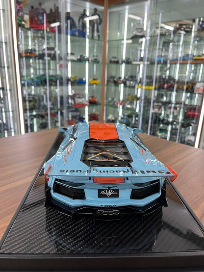 🚀 Davis & Giovanni 1:12 Lamborghini Aventador 2.0 LB★WORKS – Gulf | Resin | 1 of 10