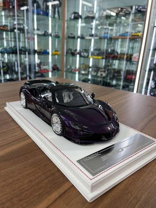 1:18 Ferrari SF90 Stradale Novitec by Davis & Giovanni | Purple | Resin | Limited to 08 pcs