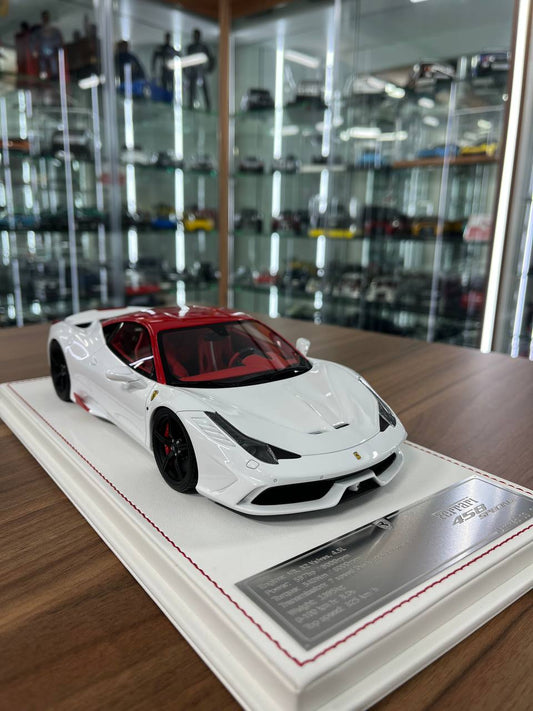 1:18 Ferrari 458 Speciale by Davis & Giovanni – White/Red | Limited to 6 Pieces