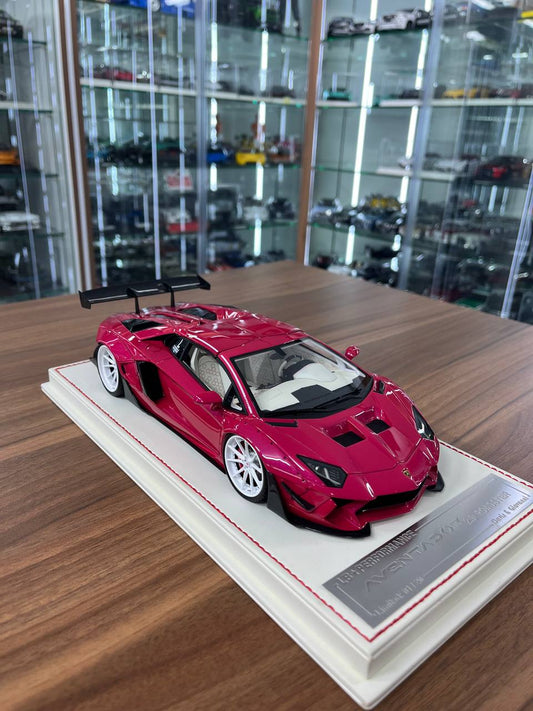 ★ 1/18 Davis & Giovanni Lamborghini Aventador 2.0 Roadster LB Performance – Pink | Limited to 20 pcs